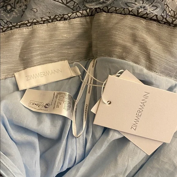 Zimmermann Light Blue Paisley Maxi Skirt - Picture 3 of 7